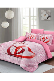 Sevgililer Günü Çift Kişilik Nevresim Takımı%100 Pamuk Saten Iyi Ki Sen