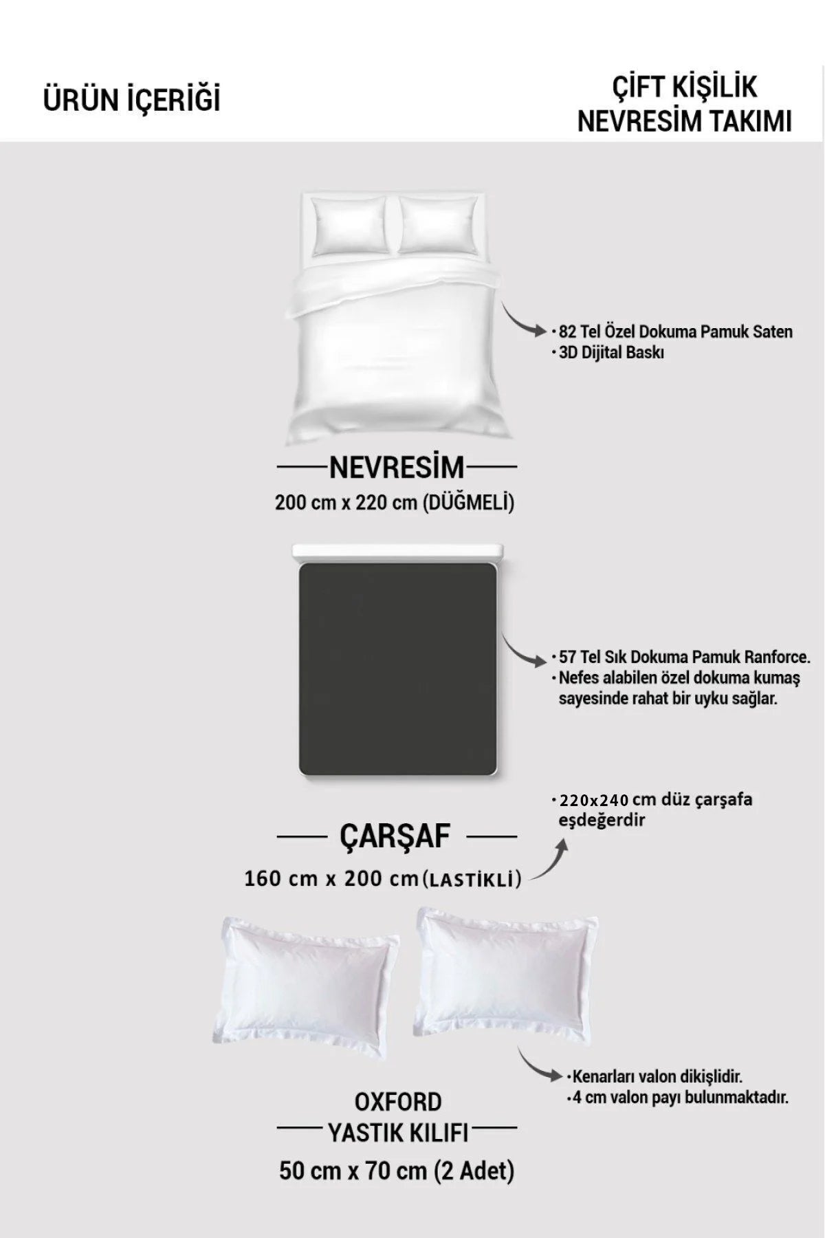 Sevgililer Günü Kalpli Çift Kişilik Çeyizlik Nevresim Takımı Pamuk Saten 3D Gift