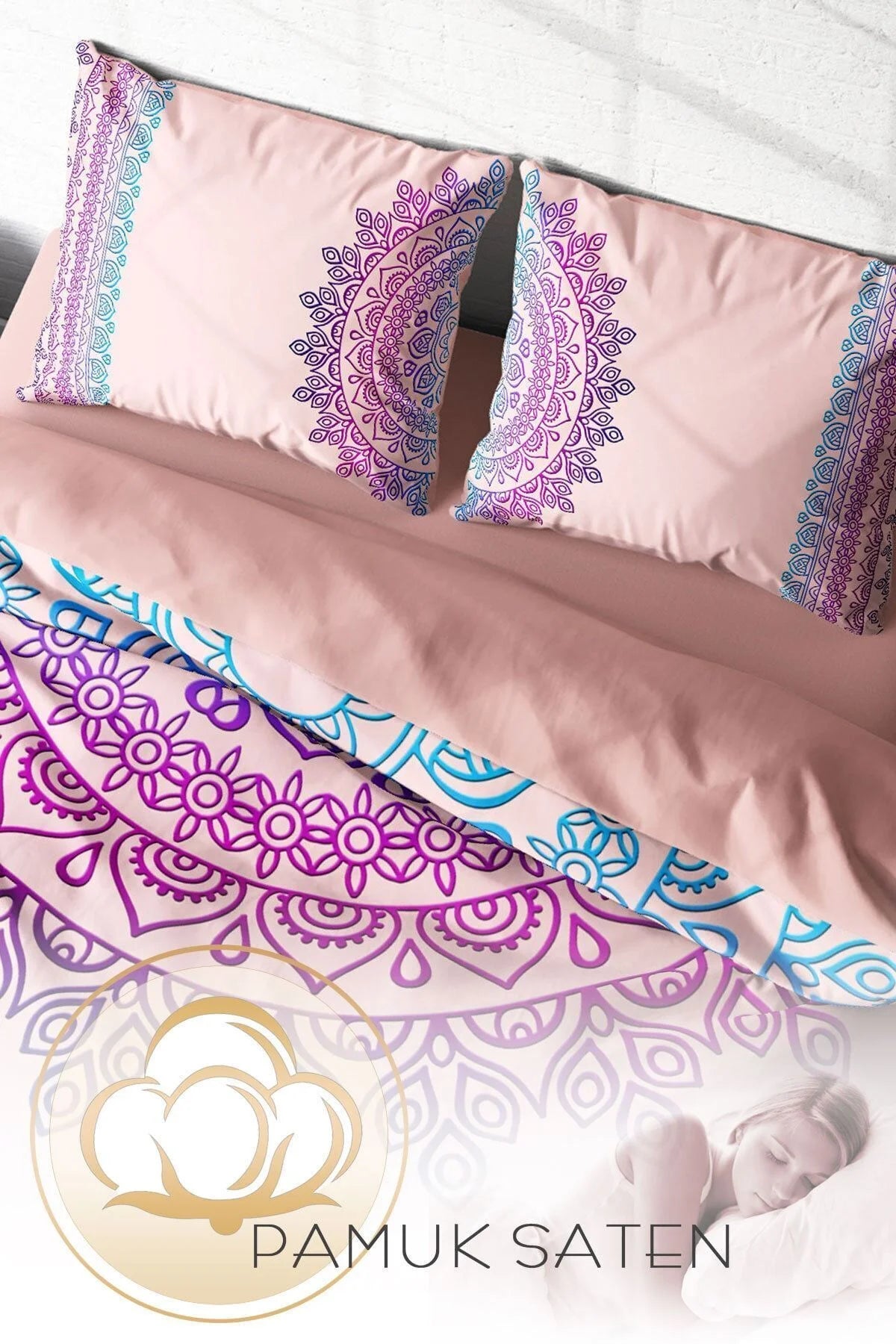 Soft Mandala Klasik Çift Kişilik Nevresim Takımı