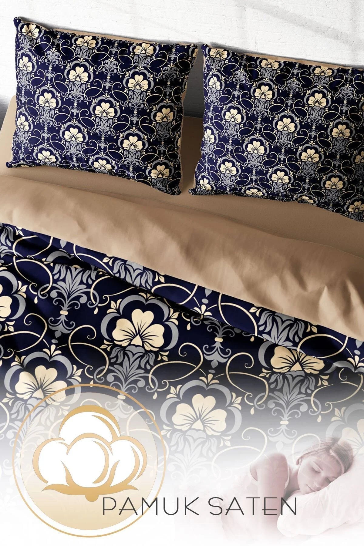 Soft Night Klasik Çift Kişilik Nevresim Takımı