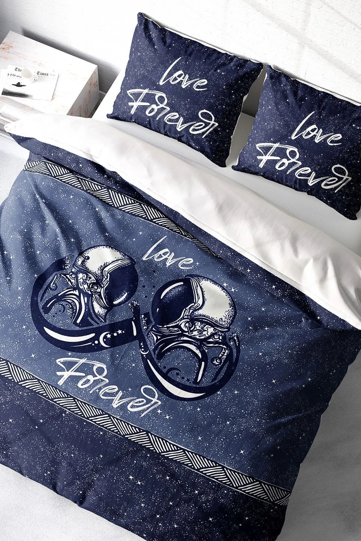 Space Infinity 3D Pamuk Saten Çift Kişilik Nevresim Takımı