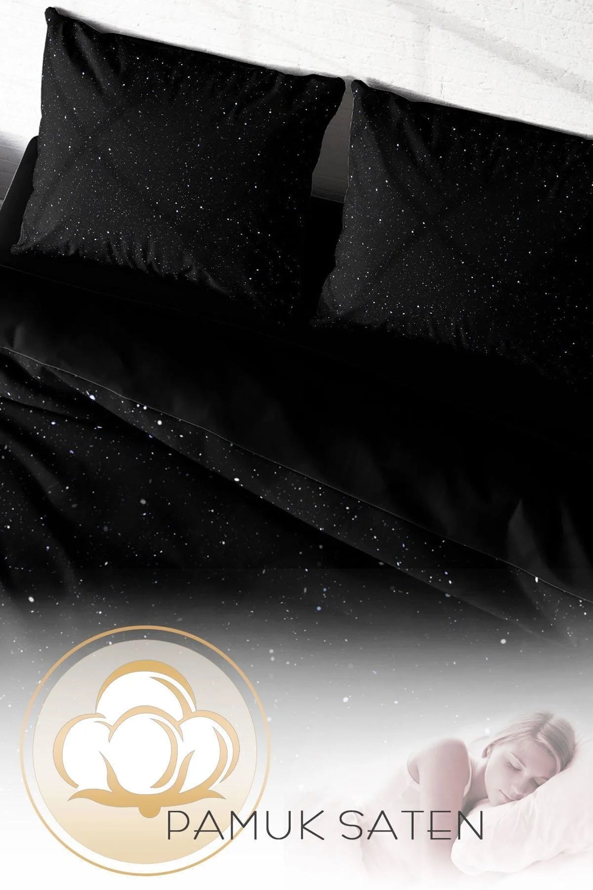 Starly Night 3D Pamuk Saten Çift Kişilik Nevresim Takımı