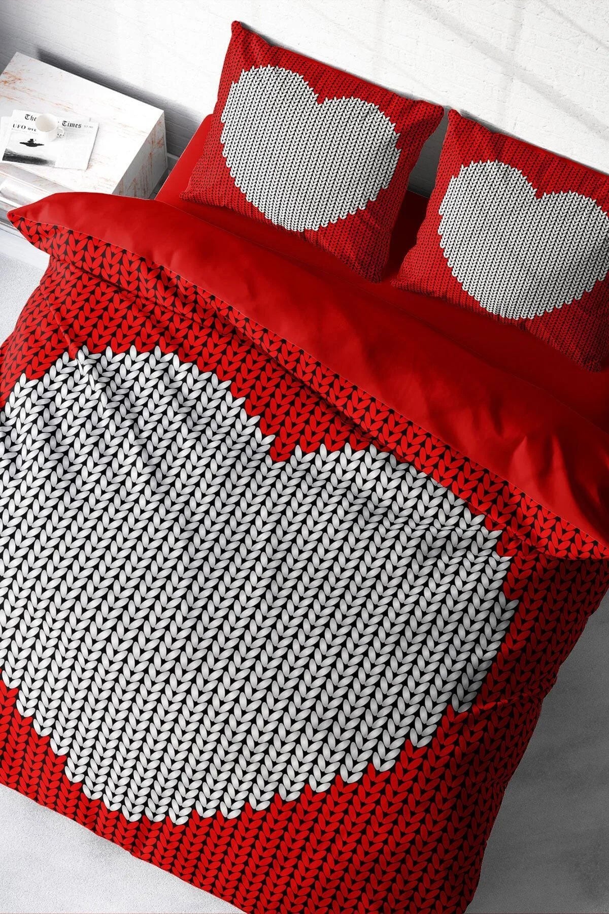 Woven Heart 3D Çift Kişilik Nevresim Takımı