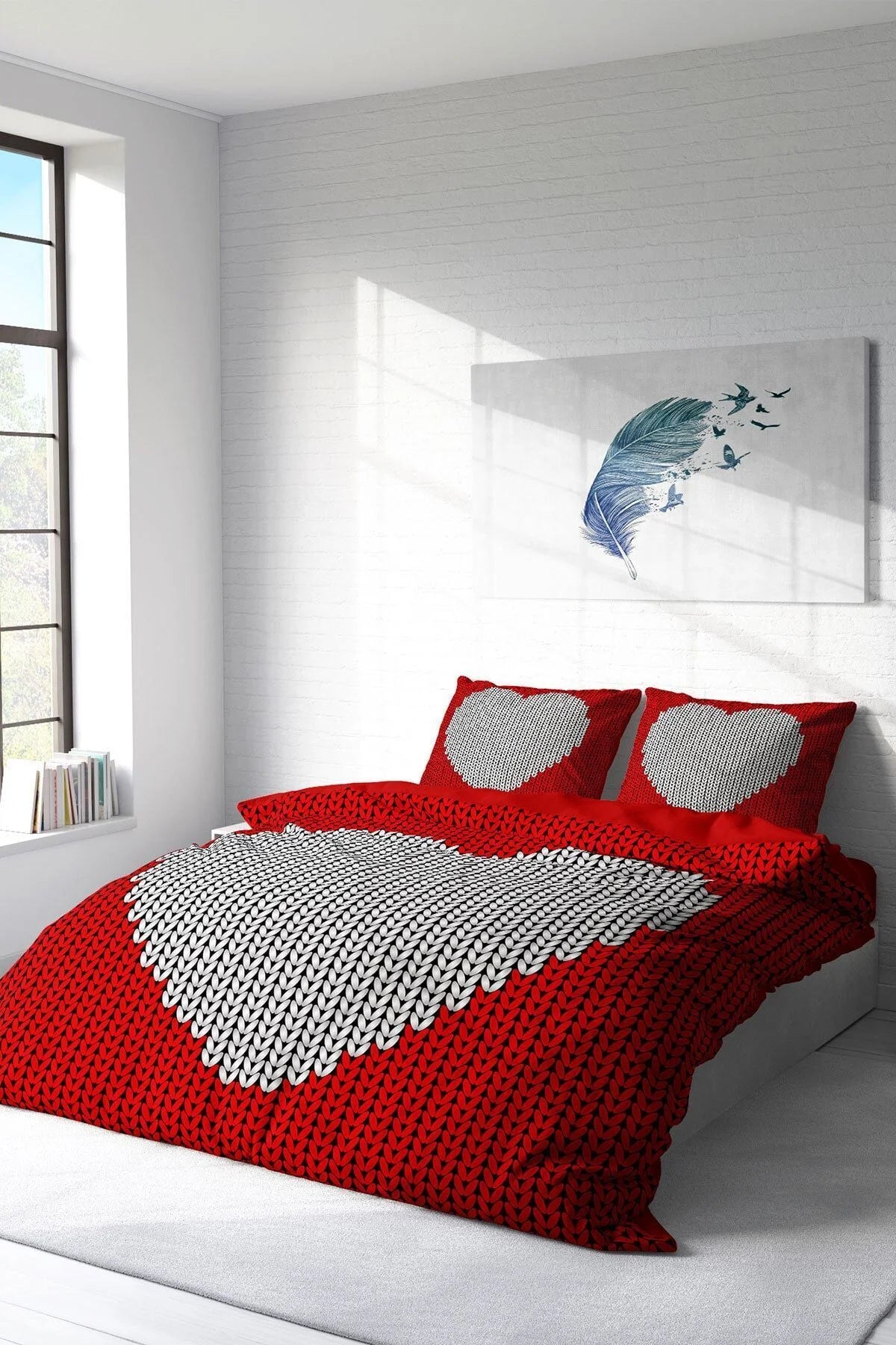 Woven Heart 3D Çift Kişilik Nevresim Takımı