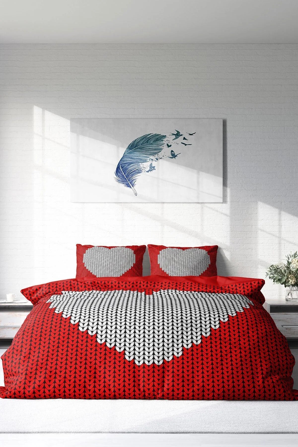 Woven Heart 3D Çift Kişilik Nevresim Takımı