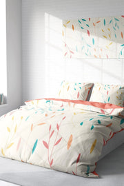 Yaprak 3D Pamuk Saten Çift Kişilik Nevresim Takımı