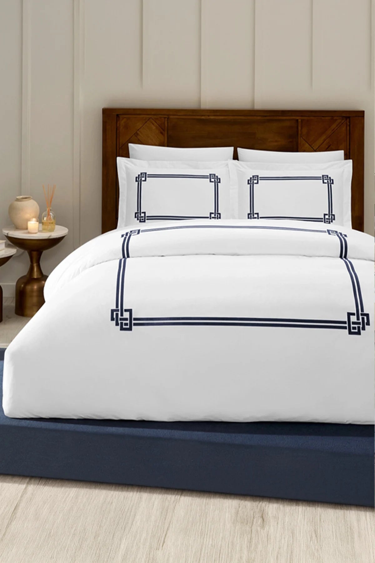 Yat Koleksiyonu Özel Dokuma %100 Pamuk Percale Nevresim Takımı Nautica