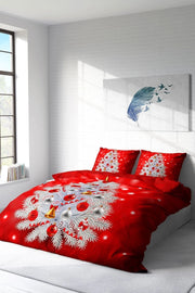 Yılbaşı Nevresim Takımı NY Pine 3D Dijital Baskılı Çift Kişilik Nevresim Takımı