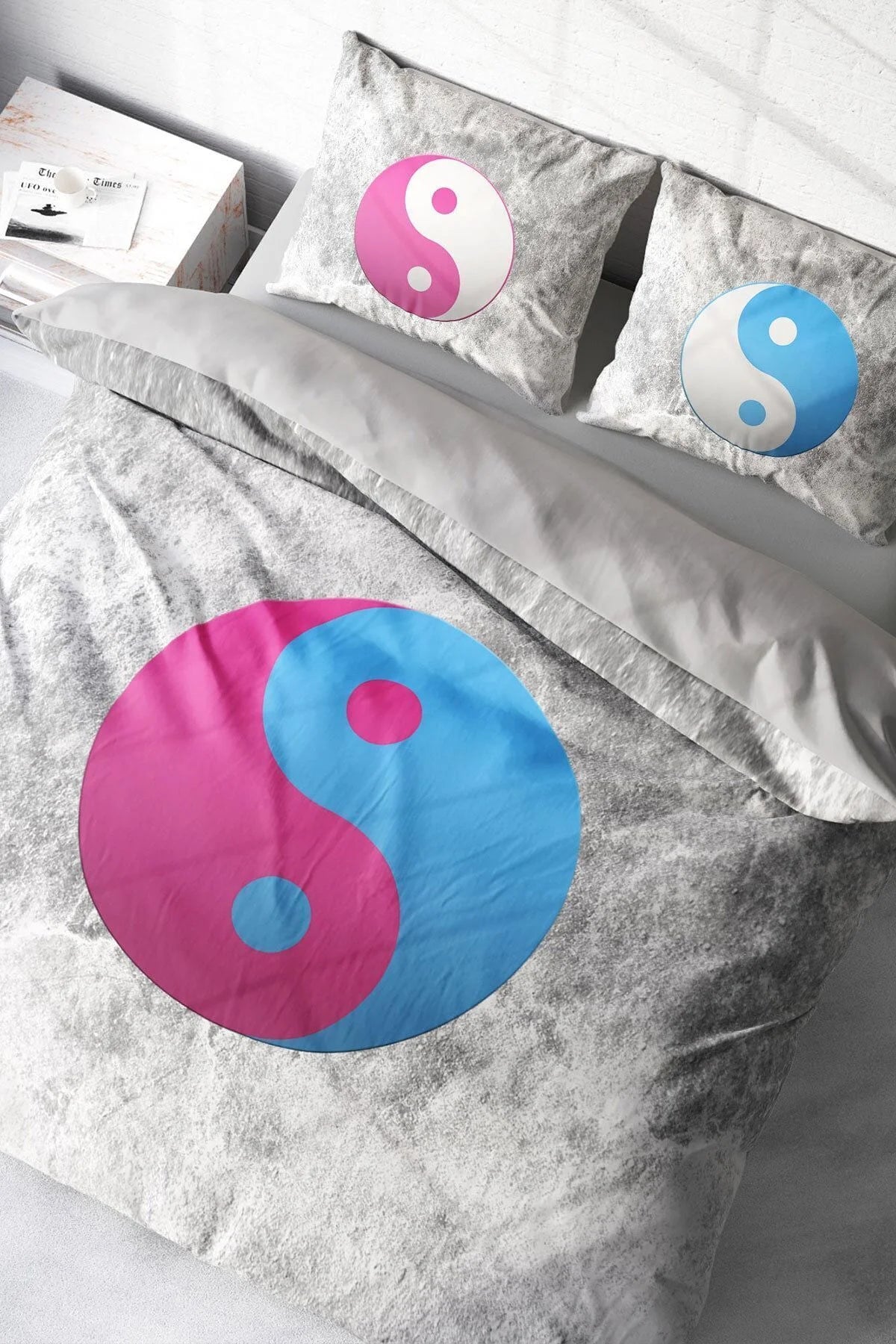 Ying Yang 3D Çift Kişilik Nevresim Takımı