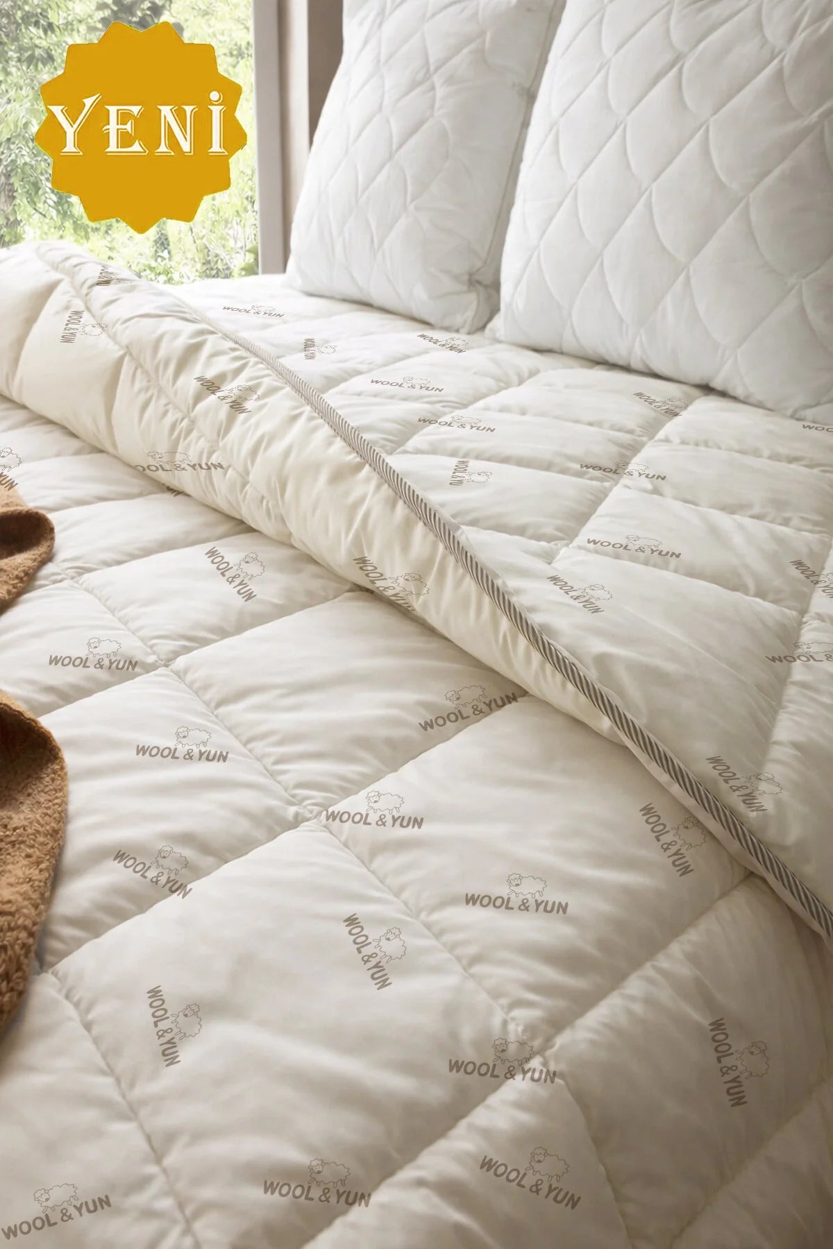 Yün Yorgan %100 Saf Merinos Kuzu Yünü Kokusuz Çift Kişilik | 3000 Gram