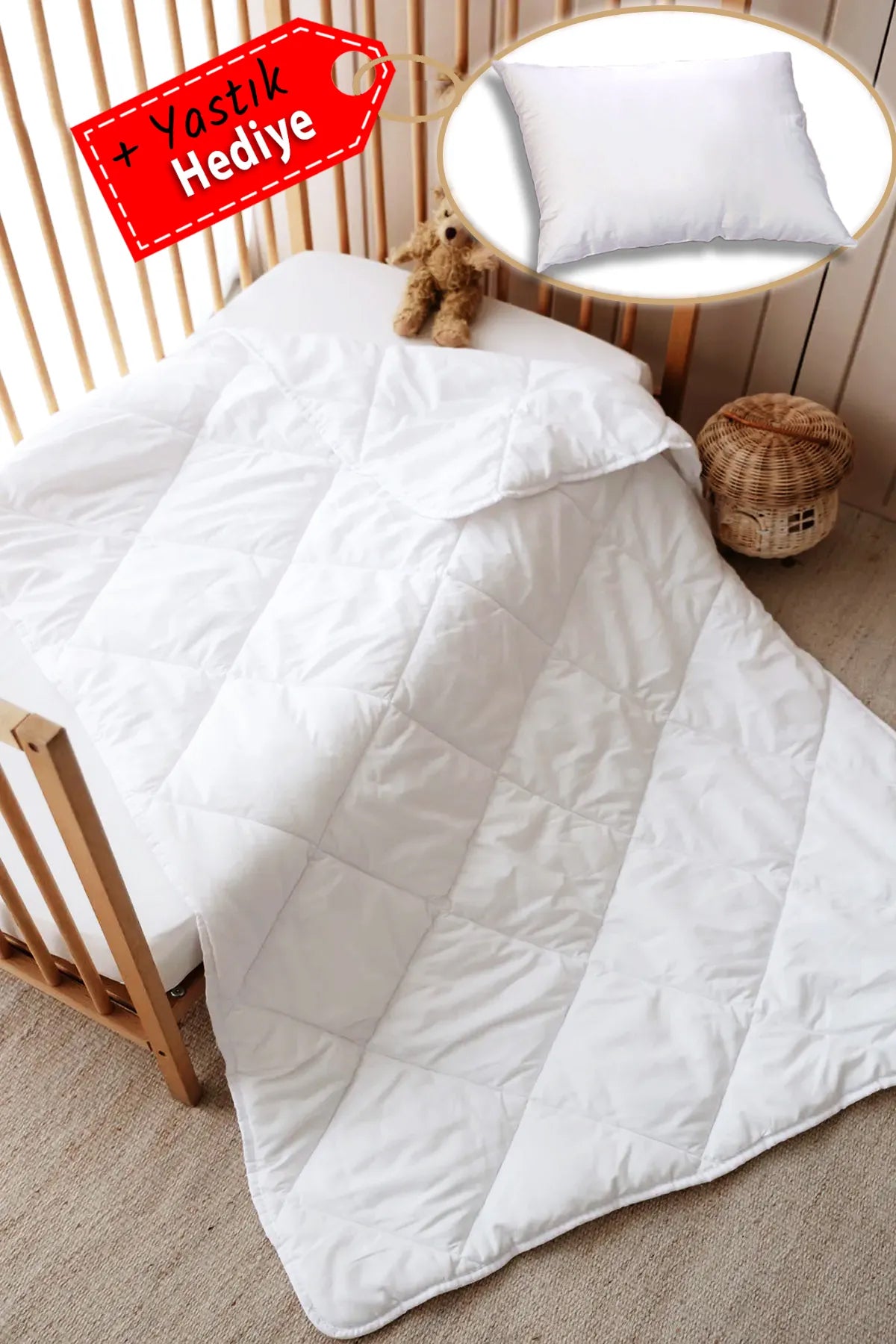 %100 Pamuklu Bebek Yorganı 100×150 cm - Yumuşak ve Rahat Uyku