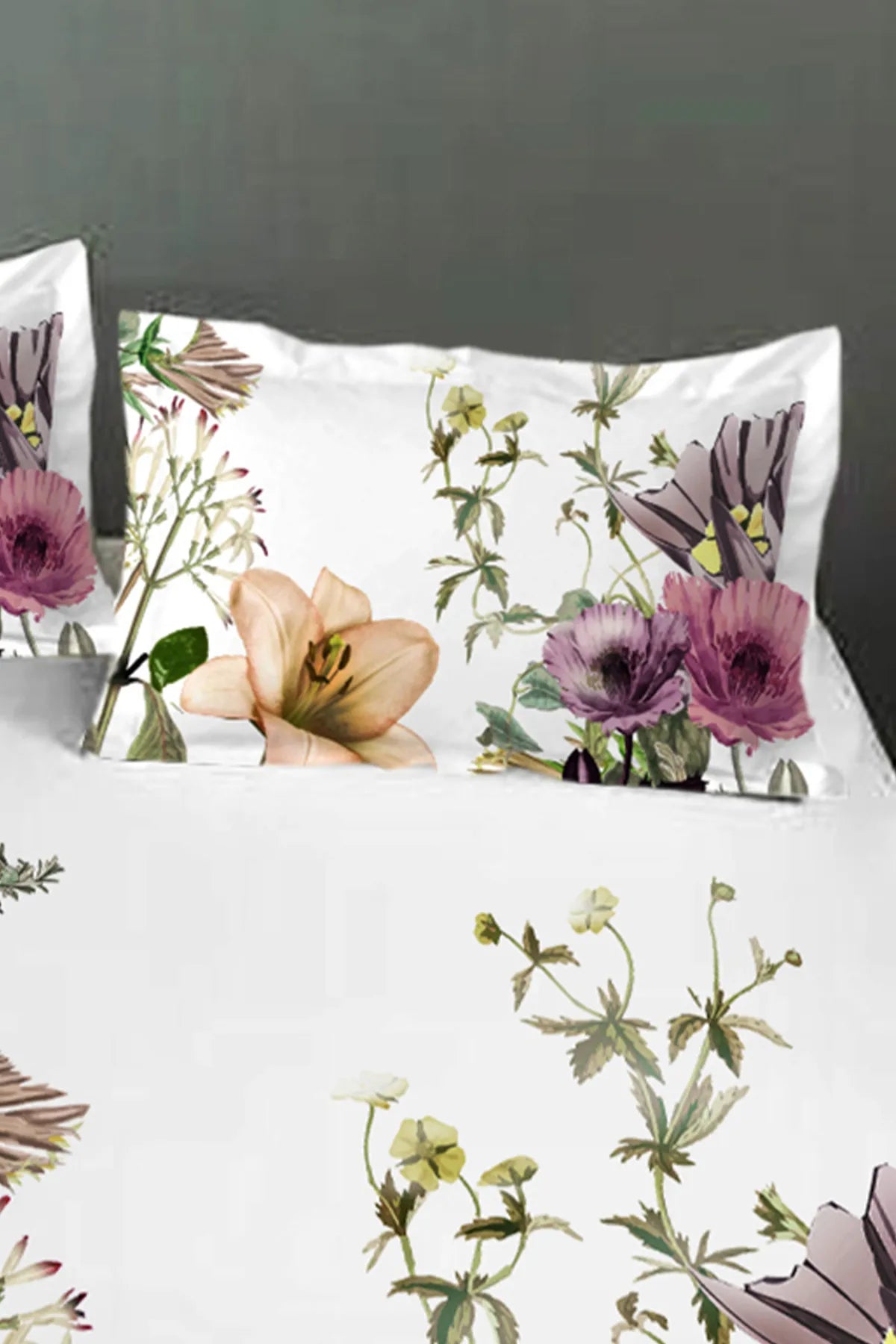 Flower Shower Lastikli Çarşaf %100 Pamuk Oeko-tex Sertifikalı 3D Dijital 60 Tel