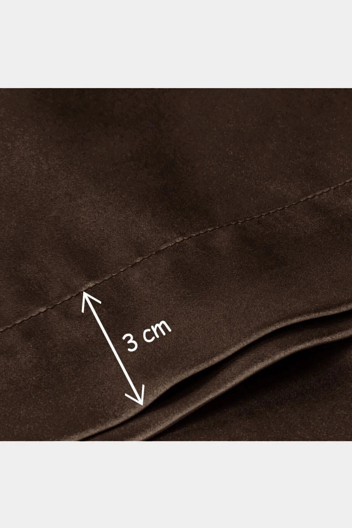 İpek Saten Yastık Kılıfı 2 Adet 50x70cm 1 Adet Saten Tokalı Kahverengi