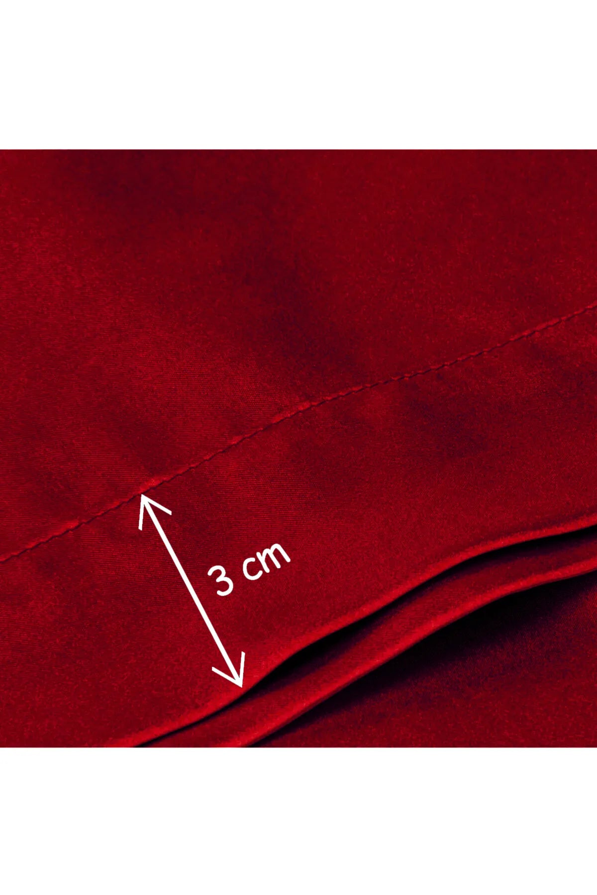 İpek Saten Yastık Kılıfı 2 Adet 50x70cm 1 Adet Saten Tokalı Red