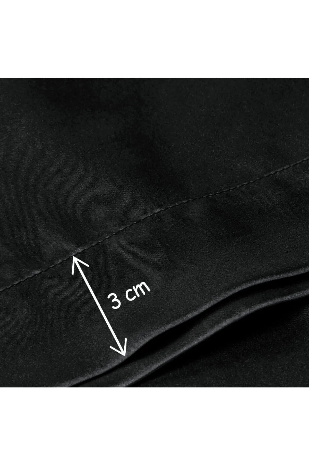 İpek Saten Yastık Kılıfı 2 Adet 50x70cm 1 Adet Saten Tokalı Siyah