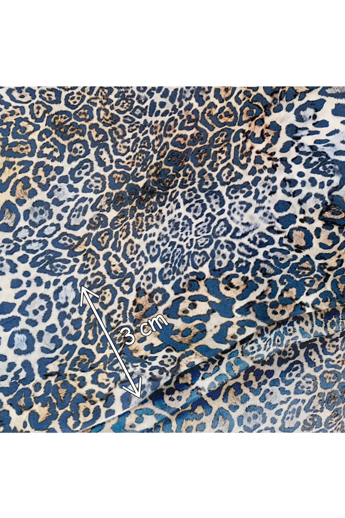İpek Saten Yastık Kılıfı 2 Adet 50x70cm 2 Adet Saten Tokalı Blue Leopar