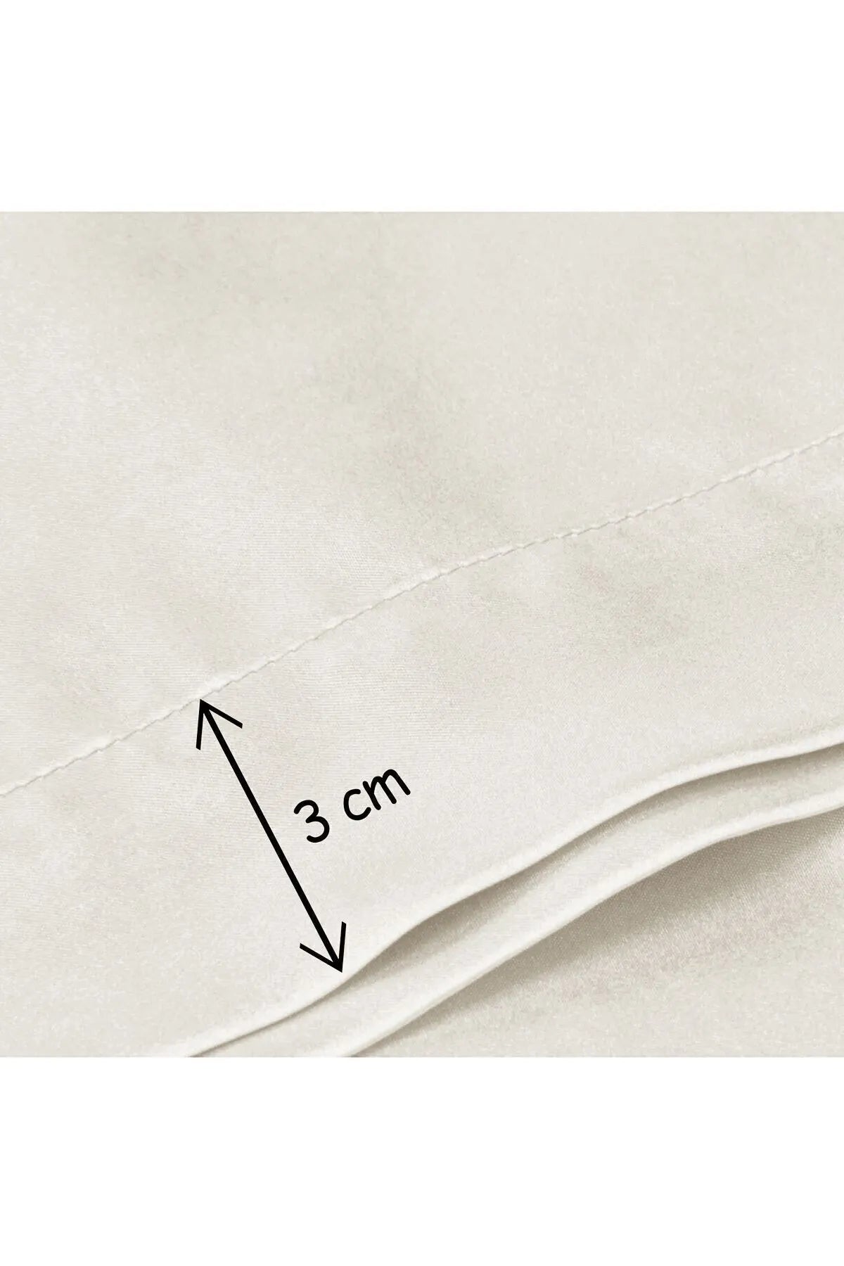 İpek Saten Yastık Kılıfı 2 Adet 50x70cm 2 Adet Saten Tokalı Krem