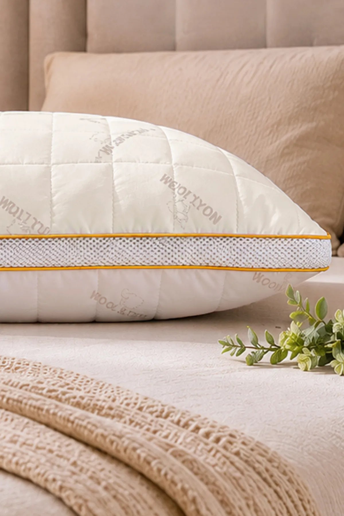 %100 Merinos Kuzu Yünü Klimalı Hava Kanallı Yastık 50x70