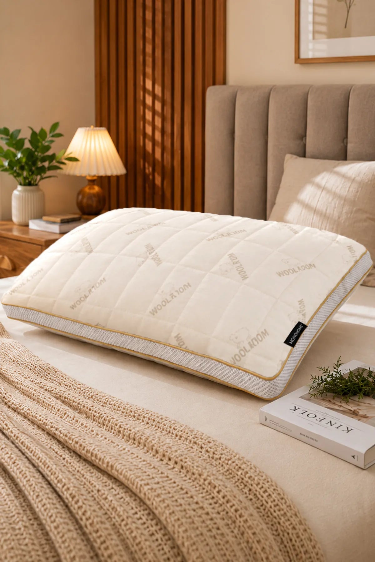 %100 Merinos Kuzu Yünü Klimalı Hava Kanallı Yastık 50x70