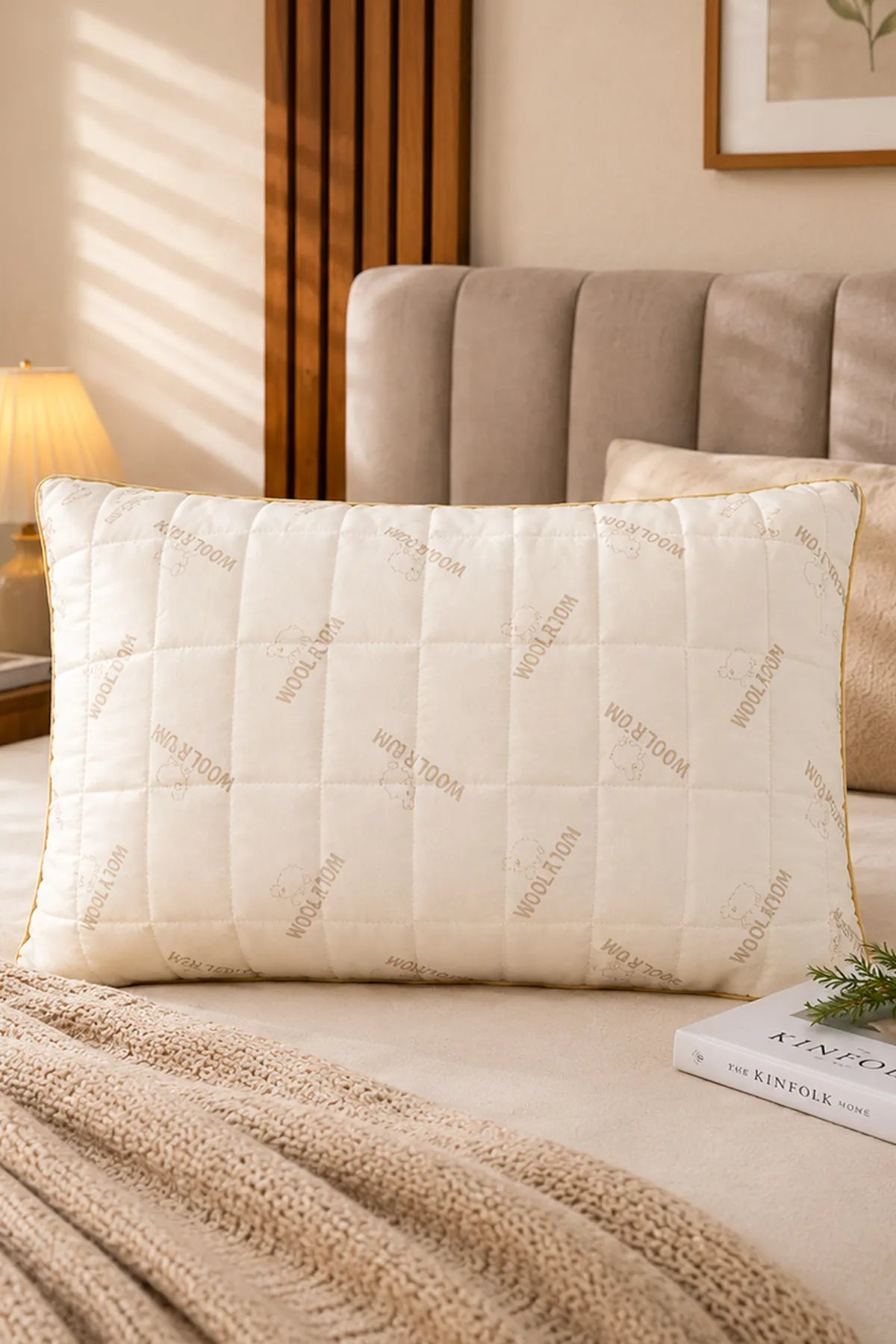 %100 Merinos Kuzu Yünü Klimalı Hava Kanallı Yastık 50x70