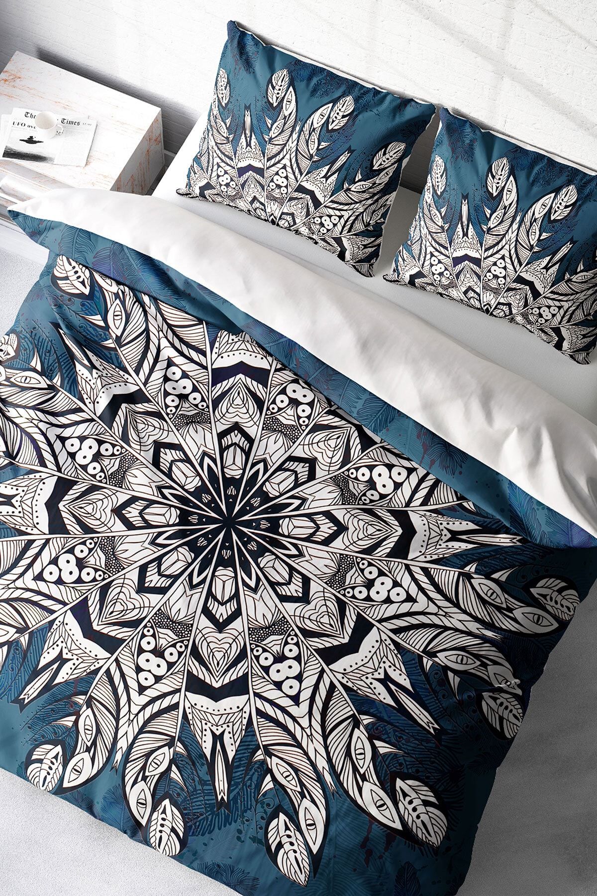 Ethnic Mandala 3d Pamuk Saten Çift Kişilik Nevresim Takımı