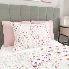 Tek Kişilik Pike Takımı Jakar Dokuma Pamuklu 3d Rose Branch