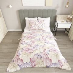 Tek Kişilik Pike Takımı Jakar Dokuma Pamuklu 3d Flowers Coverlet