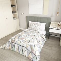 Tek Kişilik Pike Takımı Jakar Dokuma Pamuklu 3d Deep Triangle