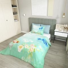 Tek Kişilik Pike Takımı Jakar Dokuma Pamuklu 3d Water Flowers