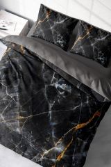 Lux Marble 3d Pamuk Saten Çift Kişilik Nevresim Takımı