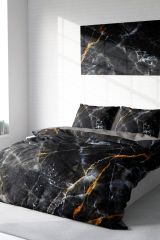 Lux Marble 3d Pamuk Saten Çift Kişilik Nevresim Takımı