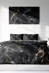 Lux Marble 3d Pamuk Saten Çift Kişilik Nevresim Takımı