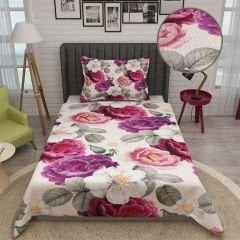 Tek Kişilik Pike Takımı Jakar Dokuma Pamuklu 3d Flower Dream