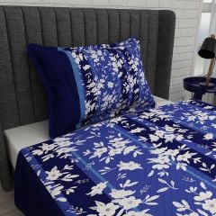Tek Kişilik Pike Takımı Jakar Dokuma Pamuklu 3d Blue Stripe