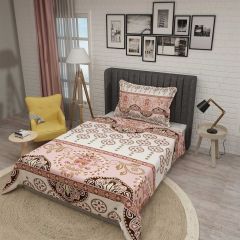 Tek Kişilik Pike Takımı Jakar Dokuma Pamuklu 3d Ethnic Motif