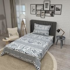 Tek Kişilik Pike Takımı Jakar Dokuma Pamuklu 3d Ethnic Design