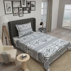 Tek Kişilik Pike Takımı Jakar Dokuma Pamuklu 3d Ethnic Design