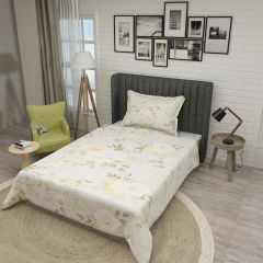 Tek Kişilik Pike Takımı Jakar Dokuma Pamuklu 3d Rose Bundle