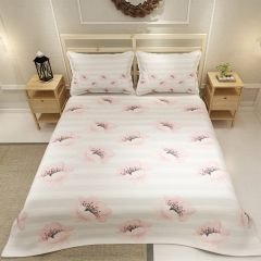 MonoHome Pike Takımı Jakar Dokuma Pamuklu 3D Dijital Baskı Pink Poppy
