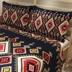 MonoHome Pike Takımı Jakar Dokuma Pamuklu 3D Dijital Baskı Ethnic Geometric