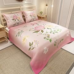 MonoHome Pike Takımı Jakar Dokuma Pamuklu 3D Dijital Baskı Pink Rose