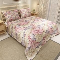 MonoHome Pike Takımı Jakar Dokuma Pamuklu 3D Dijital Baskı Flowers Coverlet