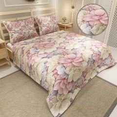 MonoHome Pike Takımı Jakar Dokuma Pamuklu 3D Dijital Baskı Flowers Coverlet