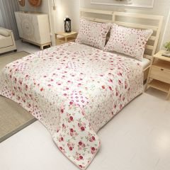 MonoHome Pike Takımı Jakar Dokuma Pamuklu 3D Dijital Baskı Rose Branch