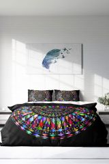 Mandala 4 3d Pamuk Saten Çift Kişilik Nevresim Takımı
