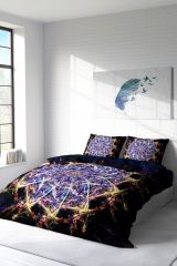 Mandala 1 3d Pamuk Saten Çift Kişilik Nevresim Takımı