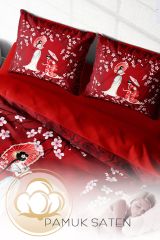 Japan Style 3d Pamuk Saten Çift Kişilik Nevresim Takımı