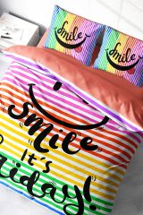 Friday Smile 3d Pamuk Saten Çift Kişilik Nevresim Takımı