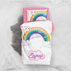 Rainbow Girls 3d Pamuk Saten Bebek Nevresim Takımı