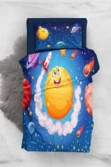 Moon And Stars 3d Pamuk Saten Bebek Nevresim Takımı